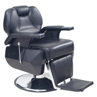 Chaise de barbier moderne et durable, inclinable, réglable en hauteur, rotation à 360 degrés, en cuir PU, usage commercial, salon de coiffure