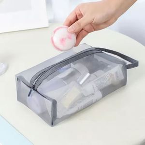 Mesh <b>Transparent</b> Cosmetic <b>Bags</b> Portable Travel Wash Organizer Toiletry <b>Bags</b> Student Stationery <b>Bags</b> <b>Makeup</b> Pouch - Product Image 4