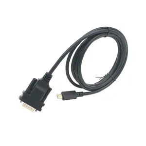 Kabel FTDI, chip Tipe C beradaptasi DB9 perempuan/laki-laki ke USB C FT232 menghubungkan perangkat RS232 ke port tipe C3.0 untuk laptop komputer