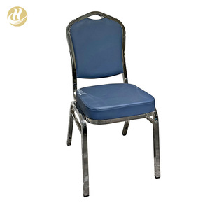 Hotel Chair Aluminum Stackable Upholstered Velvet <b>Foam</b> Filled Indoor Use MHJ-HS14 - Product Image 5