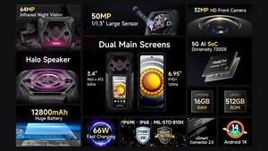 Ulefone Armor สมาร์ทโฟนแอนดรอยด์30 Pro 5G, 6.95 "120Hz 512GB ROM ,12800mAh 64MP กล้องกลางคืน7300X NFC dimensity - Product Image 3