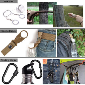 Outils <span class=keywords><strong>de</strong></span> <span class=keywords><strong>survie</strong></span> en plein air 9-en-1 DIY en gros, équipement multifonctionnel portable pour le camping et la randonnée, entièrement étanche avec poignée en D - Product Image 2