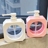 Bouteilles de savon liquide pour les mains, shampooing, forme carrée, 500 ml, col long, amovibles