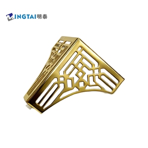 Gambe <span class=keywords><strong>per</strong></span> Mobili a Forma di T in Metallo Dorato Traforato, Supporti <span class=keywords><strong>per</strong></span> Divani e Tavoli <span class=keywords><strong>da</strong></span> Pranzo, Piedini <span class=keywords><strong>per</strong></span> Mobili <span class=keywords><strong>da</strong></span> <span class=keywords><strong>Cucina</strong></span> e Camera <span class=keywords><strong>da</strong></span> Letto - Product Image 3