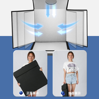 Caja de Luz LED Portátil de 40cm para Estudio Fotográfico, Mini Carpa Plegable con Tiras de Luz y 5 Fondos de Colores para Fotografía de Productos
