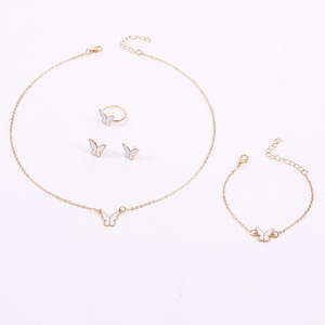 Collar de Piedra Natural de Bambú con Aleación y Esmalte de Mariposa Blanca, Joyería Rica, Exquisita, <span class=keywords><strong>Simple</strong></span>, Versátil, de Moda, de Alta Gama - Product Image 5