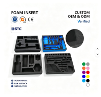 Insert en mousse de polyuréthane découpé sur mesure par CNC pour emballage de boîtes, insert en mousse EVA ignifuge et résistant aux flammes pour emballage