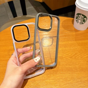 High Quality Phone case for 16promax Gold <b>Shield</b> Transparent 16plus Phone Case for iPhone 15pro <b>Protective</b> Case - Product Image 3