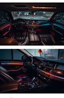 Pour BMW F10 lumière d'ambiance dynamique 64 couleurs APP contrôle accessoires intérieurs éclairer couverture de porte écran de lumière environnementale