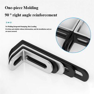 Support d'étagère en acier inoxydable réglable en forme de L, <span class=keywords><strong>angle</strong></span> de 90 degrés, support mural à trous longs, équerres triangulaires - Product Image 2