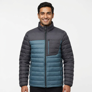Veste d'hiver pour hommes manteau bouffant chaud imperméable effet bulle polaire fermeture à glissière mode grande taille vestes bouffantes en nylon - Product Image 1