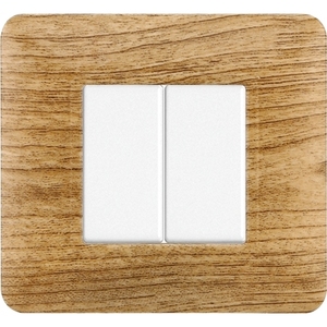 Gloca Set di 2 piastre porta in plastica legno scuro Matix compatibile per uso domestico o in ufficio - Product Image 1