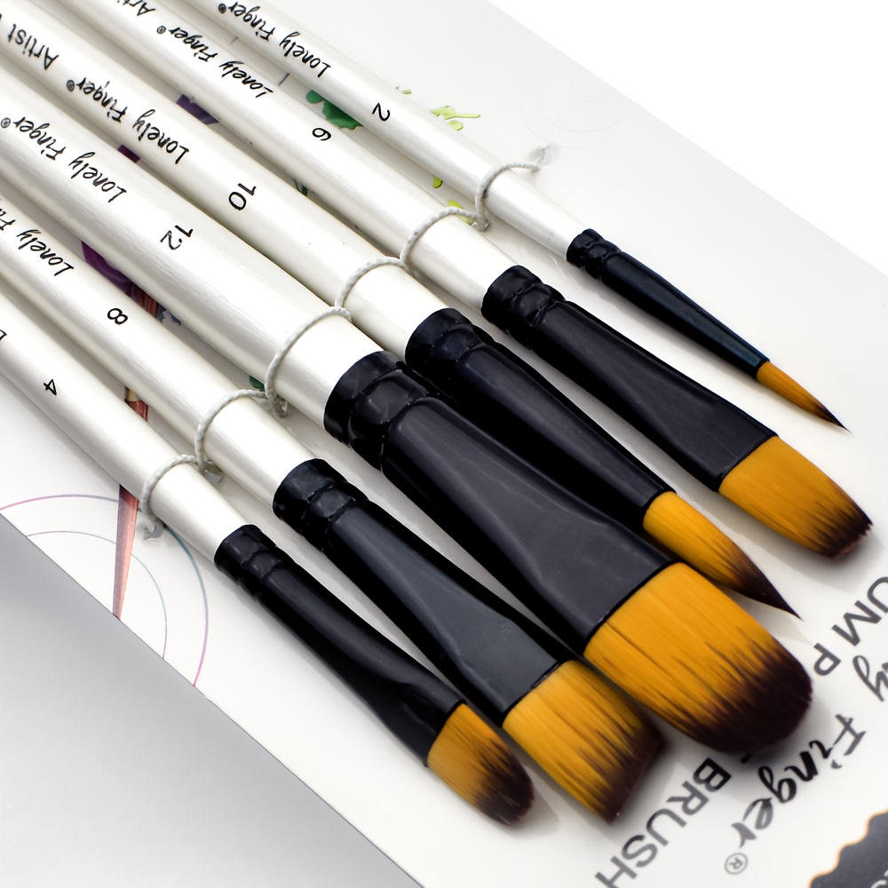 6pcs  White Mix Brushes Set