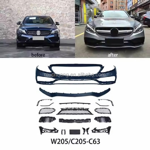 Kit de Carrocería para Merced/es-Ben/z Clase C W/C205 a C63 AMG 2015-2018, Nuevo Parachoques Delantero, Accesorio Exterior Automotriz - Product Image 4
