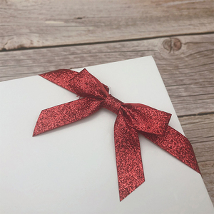 <span class=keywords><strong>Ruban</strong></span> en satin pailleté en gros, nœuds en forme de nœud papillon, couleurs <span class=keywords><strong>rouge</strong></span> et bleu, pour emballage cadeau, décoration de fête, fournitures artisanales - Product Image 5