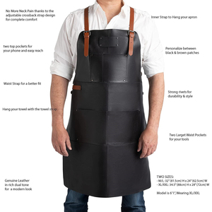 Wholesale 100% Original Premium Quality Leather Outdoor Sports <b>Chef</b> <b>Apron</b> Custom Logo Colors Apparel Unisex Custom Made Size - Product Image 6