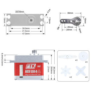 PTK 8820 SSG-D 20กก. 8.4โวลต์ ดิจิตอล 1/5 1/10 RC อะไหล่โรงงาน DIY ฟันเฟืองโลหะ 180 ฟิกซ์วิง ขนาดกลาง เฟืองท้ายแบบเปลี่ยนได้ ยูนิเซ็กซ์ 14 8820 SS - Product Image 1