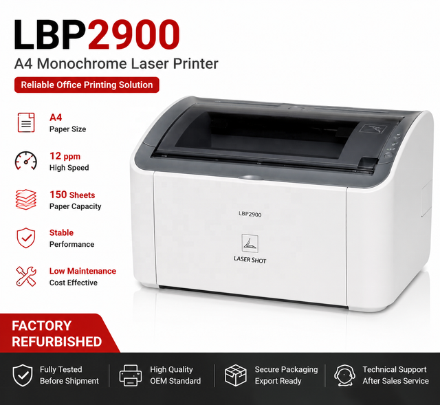 Refurbished A4 Monochrome Laser Printer Office Desktop Business Printer 2900 for School Home Office