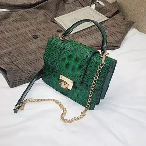Krokodil PU Leder Günstige Trendy Fashion Damen Umhängetasche Luxus Geldbörsen Kleine Handtaschen für Frauen Umhängetasche