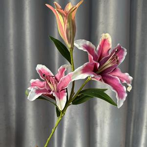 Bouquet de lys artificiels Jinxi en soie, imperméable, pour décoration de mariage, accessoires de photographie en extérieur, décoration intérieure - Product Image 4