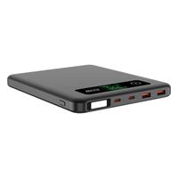 Batterie Li-Polymère 40000mAh 148Wh, Power Bank Portable 2-en-1 avec Lampe Torche LED, Charge Rapide 18W, Deux Ports USB-C