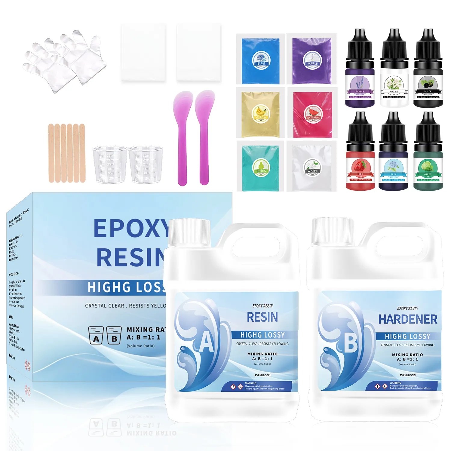 Amazom Eoxpy Resin kit 1:1 DIY Jewelry Silicone Mold Pigment for Art Epoxy Resin Craft Tool Package Resin