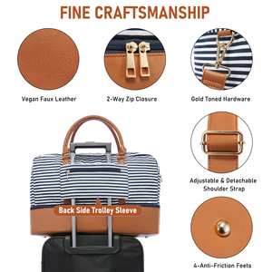 Realer-Bolsa de aseo para mujer, bolso de viaje de lona con compartimiento para zapatos, aprobado por <span class=keywords><strong>vuelo</strong></span> - Product Image 3