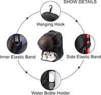 Mochila Deportiva Multiusos Resistente al Por Mayor, Bolsa de Viaje para Baloncesto, Unisex, Transpirable, con Correas de Hombro de Poliéster, Personalizable