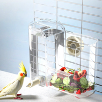 Mangeoire et abreuvoir automatiques pour oiseaux, boîte à nourriture pour perroquets, accessoires pour cage à oiseaux, fournitures pour oiseaux, dispositif d'abreuvement rectangulaire pour petits animaux