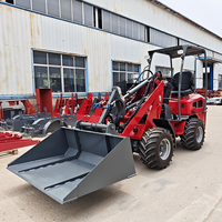 Kleiner Gartenlader 4WD Frontlader Nennlast 500kg Mini-Radlader mit Mehrfachanbaugeräten