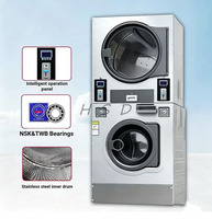 High Efficiency Electric Stainless Steel Fully Automatic Industrial Soft Mount Washer Extractor Commercial Laundry Drying