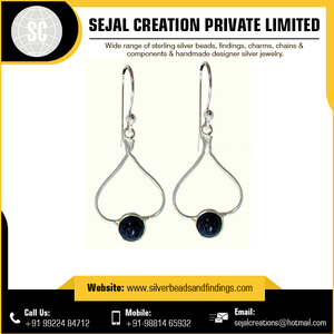 Unisex Indian Gemstone <b>Stud</b> Earrings 925 Sterling <b>Silver</b> <b>Silver</b> Plated Religious Style Number Shape/Pattern for Sale - Product Image 2