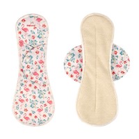 Serviettes hygiéniques réutilisables en charbon de bois, contrôle des odeurs, respirantes, lavables, serviettes menstruelles en tissu réutilisables