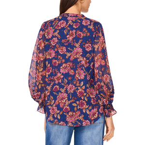 2026 Mới Nóng Bán Chia Cổ In Ấn Tùy Chỉnh Bán Buôn Quần Áo Dài Tay Áo Phụ Nữ Áo - Product Image 2