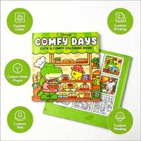 Livre de coloriage personnalisé de 40 pages pour adultes et enfants, papier kraft, impression offset