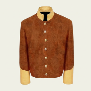 Chaqueta de lana estilo histórico para hombre, reproducción del uniforme confederado de la guerra civil, abotonada, con cuello alto, para uso en exteriores. - Product Image 1