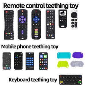 Jouet <span class=keywords><strong>de</strong></span> <span class=keywords><strong>dentition</strong></span> pour bébé en silicone personnalisé, 3-24 mois, télécommande, silicone <span class=keywords><strong>de</strong></span> qualité alimentaire, gel pour les dents, fabriqué en Chine - Product Image 2