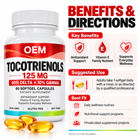 Gélules de Tocotriénols Premium – Soutien Antioxydant Quotidien pour la Famille (Vitamine E) – Bien-être Adulte – OEM, Marque Privée, Vente en Gros