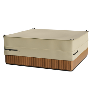 85"x85" Heavy Duty Hot Tub <b>Cover</b> All-Weather Resistant Outdoor Spa <b>Protector</b> Waterproof Windproof with Adjustable Buckle Straps - Product Image 1