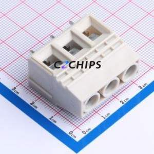 MX1016A-10.16-03P-GY01-Fe-PS-A Screw Terminal Block Through hole,P=10.16mm Connector 1x3P 10.16mm Beige Through Hole - Product Image 1