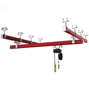 Grúa aérea sencilla con carro de elevación 500kg 300kg Span Grúa KBK personalizada con polipasto eléctrico Riel único en funcionamiento - Product Image 1
