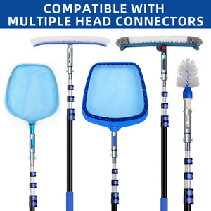 Asta Telescopica <span class=keywords><strong>per</strong></span> Piscina 4,8m in Lega di Alluminio Leggera a 5 Sezioni <span class=keywords><strong>per</strong></span> Rete Skimmer - Product Image 3