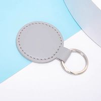 Llavero Redondo de Cuero PU Personalizado, Anillo de Llaves de Metal, Diseño Multicapa Duradero, Ideal para Regalos Corporativos, Promociones y Proyectos de Logotipos