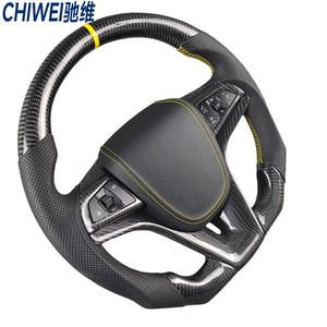 Volant en cuir de fibre de carbone de haute qualité Style sport à fond plat pour <span class=keywords><strong>Chevrolet</strong></span> Camaro <span class=keywords><strong>Malibu</strong></span> Corvette C7 C5 C6 - Product Image 4