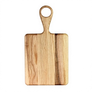 Tabla de servir grande cónica de madera de fresno con asa de lazo, grano natural, HORECA, OEM, grabado personalizado, grado alimenticio, ecológica, Vietnam - Product Image 1