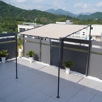 Mobilier d'extérieur, abat-jour étanche 2.5*2.5 m gazebo, tente de barbecue coudée