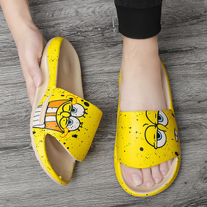 HappyChina nuova tendenza moda cartoon stampa antiscivolo graffiti zoccoli estate ciabatte da uomo <span class=keywords><strong>scarpe</strong></span> per nuovi stili - Product Image 5