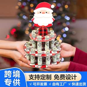 Nueva Alcancía Navideña Decorativa de Acero Inoxidable, Caja de Regalo Decorativa para Escritorio, Soporte para Tartas - Product Image 4