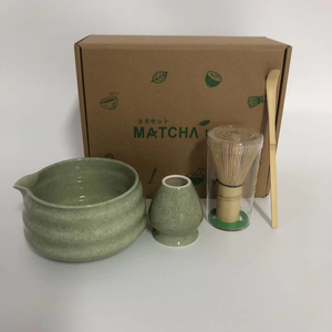 Ensemble de <span class=keywords><strong>matcha</strong></span> japonais personnalisé vert 4 pièces avec fouet et bols en bambou pour le thé et le café, coffret cadeau fouet à <span class=keywords><strong>matcha</strong></span> - Product Image 5