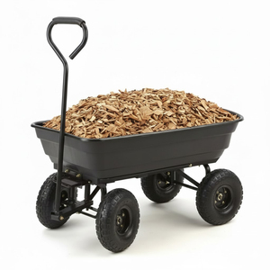 Carro de Jardín de Polietileno de Alta Resistencia OEM/ODM, el Más Vendido, con Mecanismo de Descarga Patentado para Transportar Leña y Abono - Modelo GARPYC000 - Product Image 6